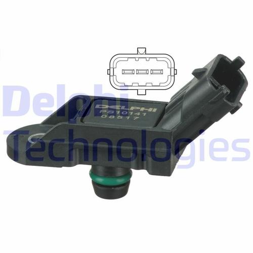 DELPHI Sensor, Ladedruck Saugrohrdruck Ladedruck,Sensor, 3-polig für RENAULT ALFA ROMEO SUZUKI GENERAL MOTORS FIAT VAUXHALL LANCIA FORD SMART OPEL NIS