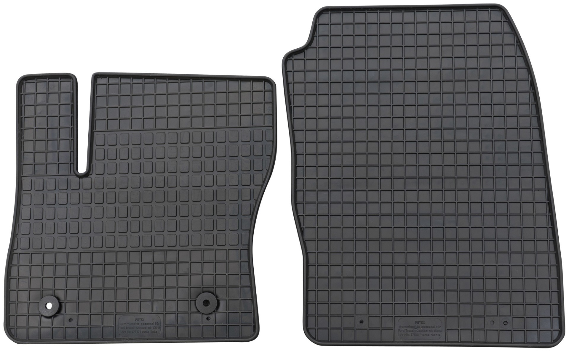 PETEX Fußmattensatz schwarz - vorbereitet für Befestigungssystem FORD 37510 Image