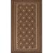 Brown Geometric Tribal Kilim Oriental Area Rug Wool Flat-weave Carpet - 5'2" x 8'2"