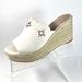 Kate Spade Shoes | Kate Spade Tia Wedge Espadrille Sandals White Sz 9 | Color: White | Size: 9