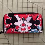Disney Bags | Disney Mickey And Minnie Zip Around Wallet | Color: Red/White | Size: Os