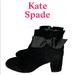 Kate Spade Shoes | Kate Spade Black Holly Velvet Bow Suede Boots/Booties | Color: Black/Gold | Size: 7.5