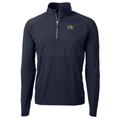 Men's Cutter & Buck Navy Georgia Tech Yellow Jackets Adapt Eco Knit Hybrid Recycled Quarter-Zip Pullover Top