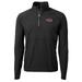 Men's Cutter & Buck Black Illinois State Redbirds Adapt Eco Knit Hybrid Recycled Quarter-Zip Pullover Top