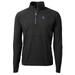 Men's Cutter & Buck Black Louisiana Tech Bulldogs Adapt Eco Knit Hybrid Recycled Quarter-Zip Pullover Top