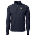 Men's Cutter & Buck Navy Marquette Golden Eagles Adapt Eco Knit Hybrid Recycled Quarter-Zip Pullover Top