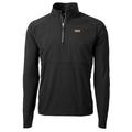 Men's Cutter & Buck Black VCU Rams Adapt Eco Knit Hybrid Recycled Quarter-Zip Pullover Top