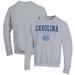 Men's Champion Gray North Carolina Tar Heels Baseball Stack Pullover Crewneck Sweatshirt