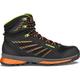 LOWA Herren Trekkingstiefel TREK EVO GTX MID, Größe 46 ½ in SCHWARZ/FLAME