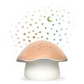 Pabobo by Angelcare - Night Projector - Musical Star - Mushroom - Nomadic Sleep - Night Light - Baby and Children - Lullaby or White Noise - Cry Sensor Optional - Timer - Pink