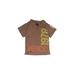 Monster Republic Short Sleeve Polo Shirt: Brown Solid Tops - Kids Boy's Size 4