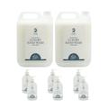 Safe Hands | Luxury Hand Wash | Spring Breeze | 2 x 5 Litre & 6 x 500ml (Empty) | Moisturising hand soap liquid | Antibacterial | Anti Bac Hand Soap | Removes 99% of Bacteria | Kind to Skin