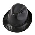 G&F Men Sheepskin Leather Jazz Hat Winter Warm Classic Vintage Fedora Hat Trilby Pork Pie Caps 55-60cm (Color : Black, Size : 59-60)