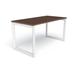 Compel Pivit Reversible Desk Wood/Metal in White/Brown | 30" H x 48" W x 30" D | Wayfair PIV-OF-4830-CW-WHT-BNDL