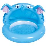 Northlight Seasonal 37" Inflatable Elephant Canopy Baby Swimming Pool Plastic in Blue | 37 H x 28 W x 28 D in | Wayfair POOL CENTRAL JL 51014