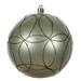 The Twillery Co.® Candy Ornament w/ Circle Glitter Pattern Plastic in Gray/Black | 4.75 H x 4.75 W x 4.75 D in | Wayfair