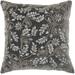 "Mina Victory Sofia Beaded Flowers Grey Throw Pillows 20"" x 20"" - Nourison 798019008345"