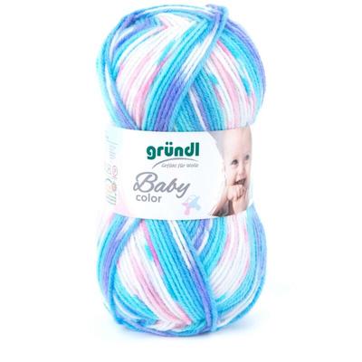 Wolle Baby color 50 g türkis multicolor Handarbeit - Gründl Image