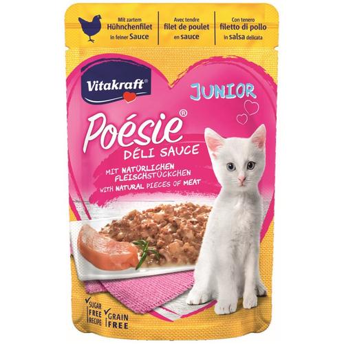 Katzenfutter Poesie DeliSauce Junior, Hühnchenfilet - 23 Beutel - Vitakraft