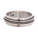 Take a Breath,'Handmade Sterling Silver Meditation Spinner Ring from Peru'