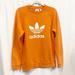 Adidas Tops | Adidas Oversized Orange Trefoil Crew Neck Sweatshirt | Color: Orange/White | Size: S