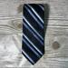 Michael Kors Accessories | Michael Kors Black & Blue Striped Silk Tie | Color: Blue | Size: Os