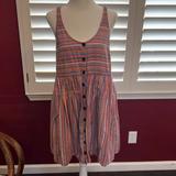 Madewell Dresses | Madewell Scoop Neck Tank Dress In Rainbow Stripe Small | Color: Pink | Size: S