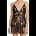 Free People Dresses | Free People Night Shimmers Mini Dress Size 0 | Color: Black/Cream | Size: 0