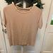 American Eagle Outfitters Tops | American Eagle Ae Soft & Sexy Purple Stripe T Shirt Ss L | Color: Cream/Purple | Size: L