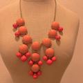 J. Crew Jewelry | J.Crew 27 Inch Necklace. Gold Tone Chain With Peach/Melon Color Beads | Color: Gold | Size: 27 Inches