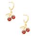 Kate Spade Jewelry | Kate Spade Cherry Huggies Hoop Earrings | Color: Gold/Red | Size: Os