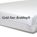 Baby Travel Cot Mattress 110 x 54 x10 cm Quilted Breathable Antiallergenic -UK Made - Gold Star Bedding®