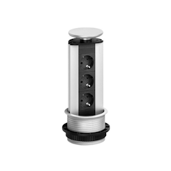 EVOline Port 3-fach versenkbare Steckdose, silber Image