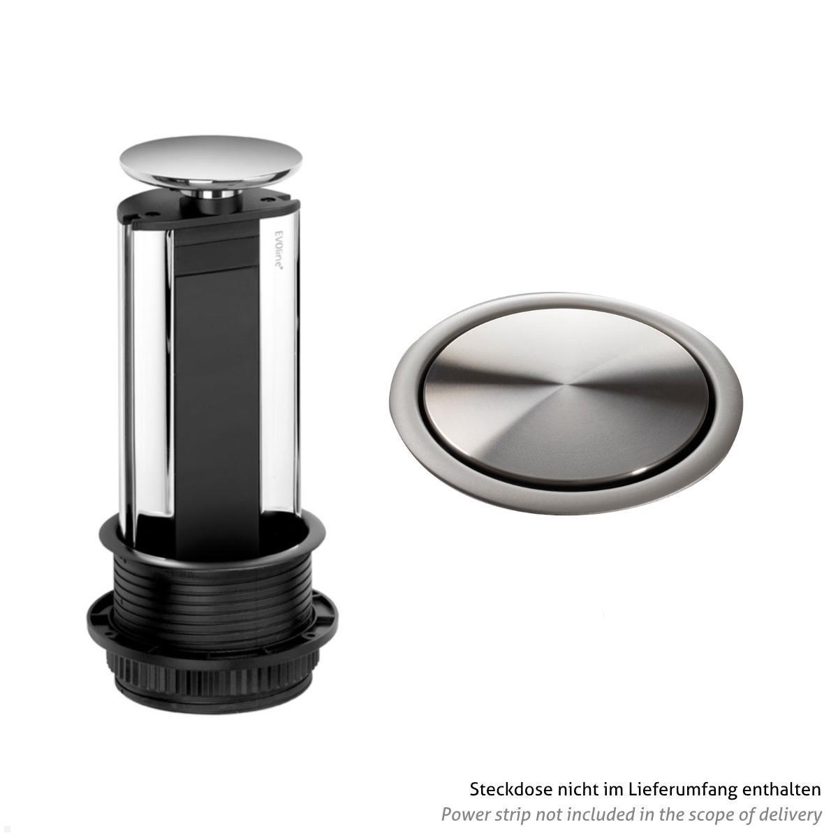 EVOline Port Zubehör Wippdeckel für Steckdose, Edelstahl Image