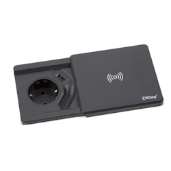 EVOline Square80 mit Qi-Ladefunktion ohne Datenanschluss schwarz Image