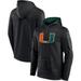 Men's Fanatics Branded Black Miami Hurricanes On The Ball Pullover Hoodie