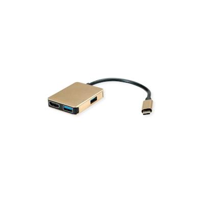 ROLINE GOLD USB Typ C Dockingstation, HDMI 4K, 2x USB 3.2 Gen 1, 1x PD Image