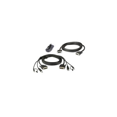 ATEN 2L-7D02UDX3 USB DVI-D Dual-Link Dual Display Secure KVM Kabel Set