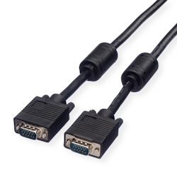 ROLINE SVGA Monitor-Kabel mit Ferritkern+DDC, HD15 ST-ST, 10 m Image