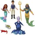 Mattel DISNEY Arielle, die Meerjungfrau - Abenteuerset mit Ursula, Prinz Erik, König Triton und Arielle zusammen mit ihren Freunden Fabius und Sebastian, für Kinder ab 3 Jahren, HLX19