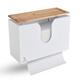 Cozee Bay Bamboo Paper Towel Dispenser, Paper Towel Holder with Lid for Home and Commercial, Wall Mount or Countertop for Multifold, C Fold, Z fold, Trifold Hand Towels (White)