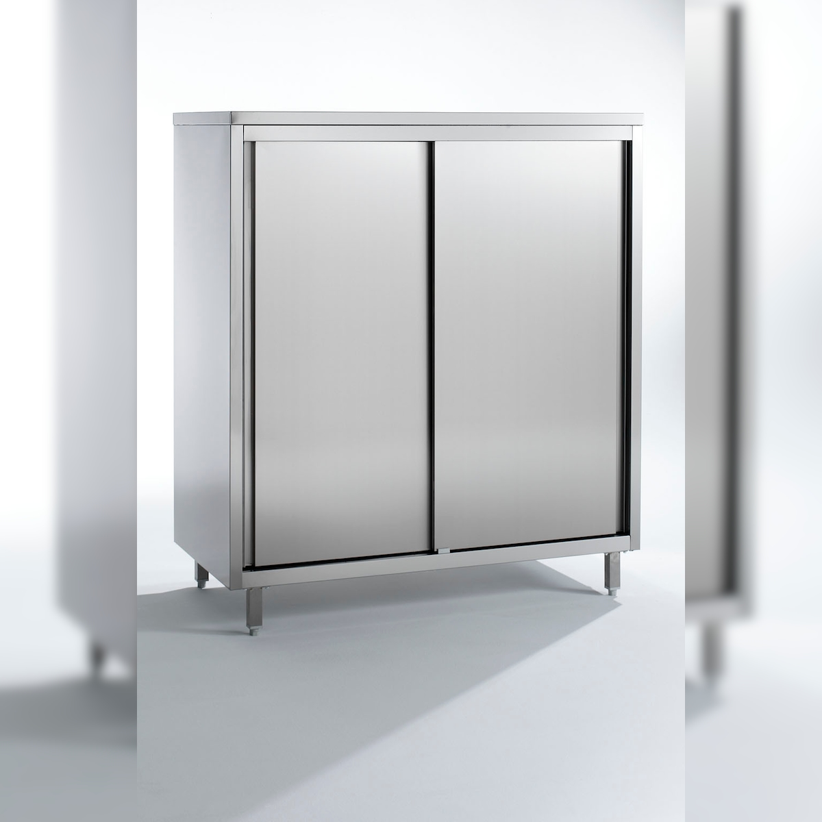 Chefgastro Edelstahl Vorratsschränke 4 Stufig 2000 BxTxH 2000x600x2000mm Image