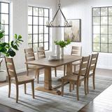 Joanna 7Pc Dining Set Rustic Brown - Table & 6 Ladder Back Chairs - Crosley KF13066RB-RB