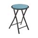 Five Simply Smart - Tabouret Pliant en Velours Cyda 45cm Bleu