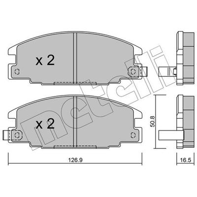 METELLI Bremsbelagsatz, Scheibenbremse vorne rechts links für ISUZU OPEL 1605916 8970796380 897079638 22-0244-0