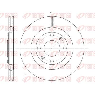 REMSA Bremsscheibe vorne rechts links belüftet Ø266mm 266mm für VW PEUGEOT CITROËN/PEUGEOT CITROËN 4246.W5 4246.97 4246.