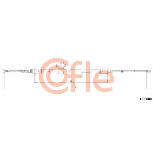 COFLE Seilzug, Feststellbremse hinten rechts für PEUGEOT 9678420980 1.PE004