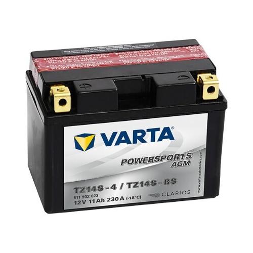 VARTA Autobatterie, Starterbatterie 12V 11Ah 230A L für HONDA MOTORCYCLES Cb (cb 550 – ) XL VFR NC Nc Integra KTM Adventure Supermoto Duke YAMAHA XJR