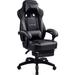 Gaming Chair with Footrest Pu Leather High Back Racing Style E-Sports Gamer Chairs