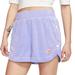 Nike Shorts | Nike High Waist Side Button Terry Shorts In Light Thistle | Color: Purple | Size: M